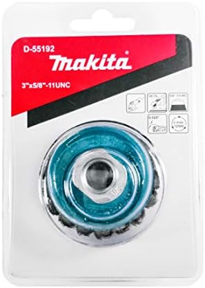 Makita 1 חתיכה - מברשת כוס תיל סרוג 3 אינץ 'לטחנות - מיזוג כבד למתכת - 3 x 5/8 אינץ' | 11